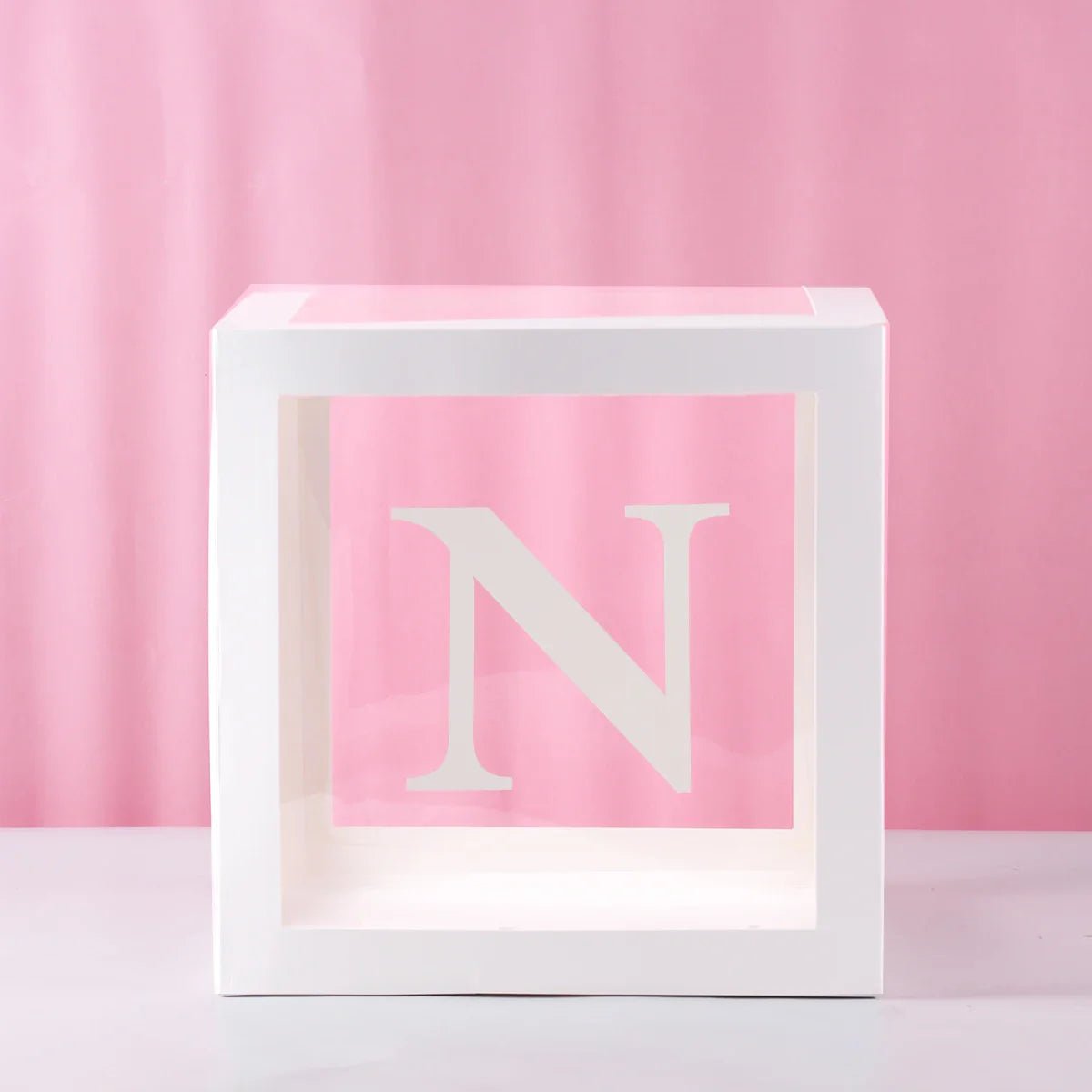 Custom Name Balloon Box Decoration - Cake Pops Parties