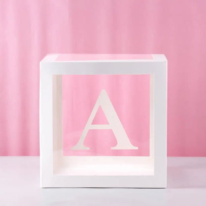Custom Name Balloon Box Decoration - Cake Pops Parties