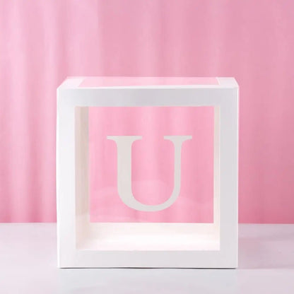 Custom Name Balloon Box Decoration - Cake Pops Parties