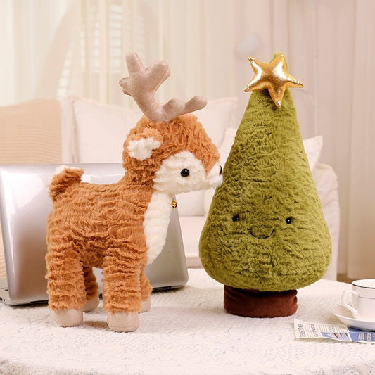 Cute Elk Christmas Tree Pillow - Cake Pops Parties