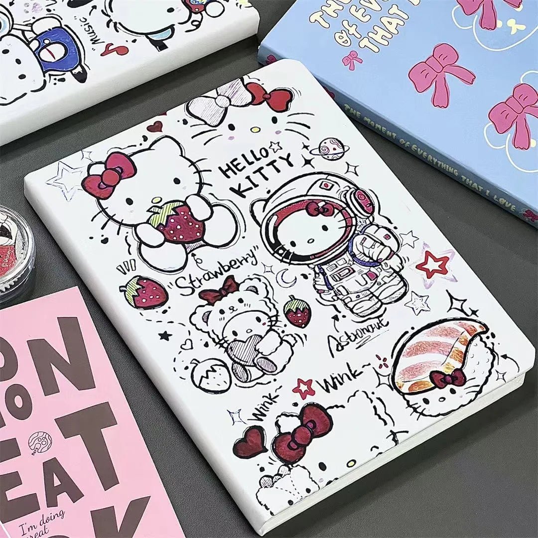 Cute Hello Kitty Pochacco A5 Notebook Hardshell Student Book - Cake Pops Parties