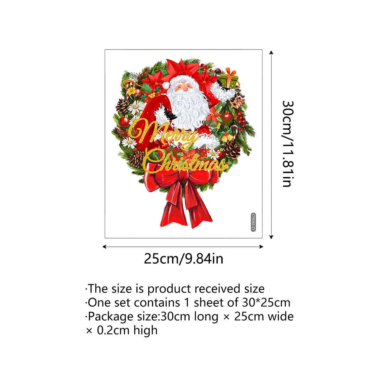 Cute Santa Claus Glass Sticker - Cake Pops Parties