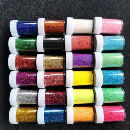 Diamond Glitter Tattoo Set - 24 Colors - Cake Pops Parties
