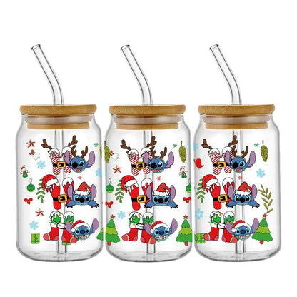 Disney Stitch Christmas Cup Wrap Stickers - Cake Pops Parties