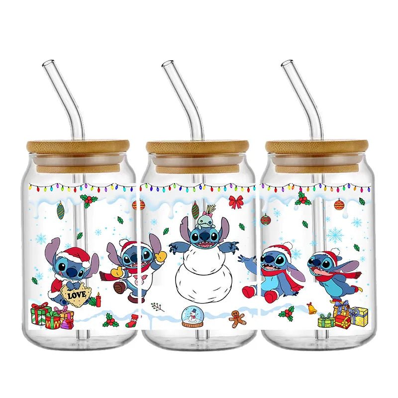 Disney Stitch Christmas Cup Wrap Stickers - Cake Pops Parties