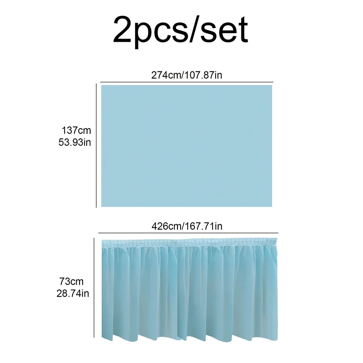 Disposable Tablecloth Table Skirt Set - Cake Pops Parties