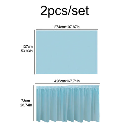 Disposable Tablecloth Table Skirt Set - Cake Pops Parties