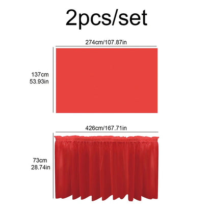 Disposable Tablecloth Table Skirt Set - Cake Pops Parties