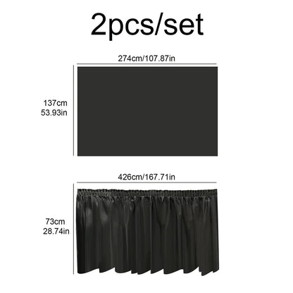 Disposable Tablecloth Table Skirt Set - Cake Pops Parties