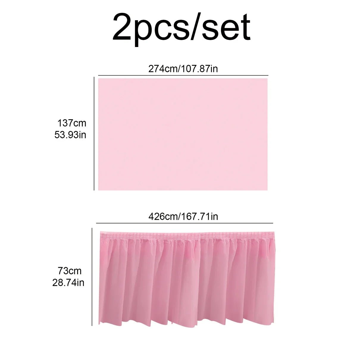 Disposable Tablecloth Table Skirt Set - Cake Pops Parties