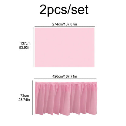 Disposable Tablecloth Table Skirt Set - Cake Pops Parties