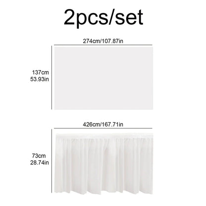 Disposable Tablecloth Table Skirt Set - Cake Pops Parties