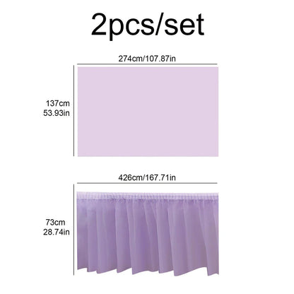 Disposable Tablecloth Table Skirt Set - Cake Pops Parties