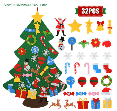 DIY Felt Christmas Tree Set - Cake Pops Parties