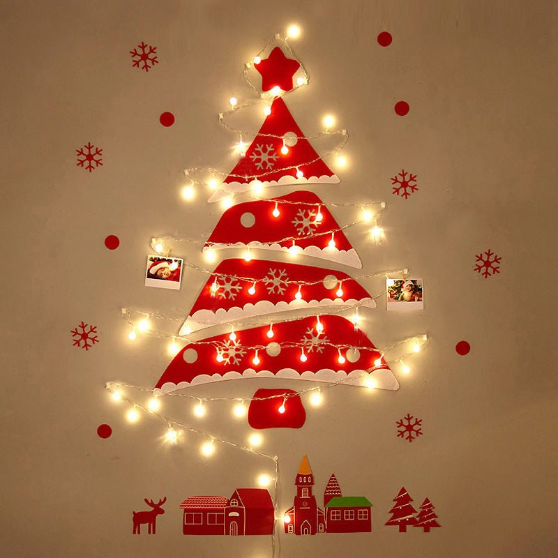 DIY Green Rattan Wall Tree with Lights - Cake Pops Parties