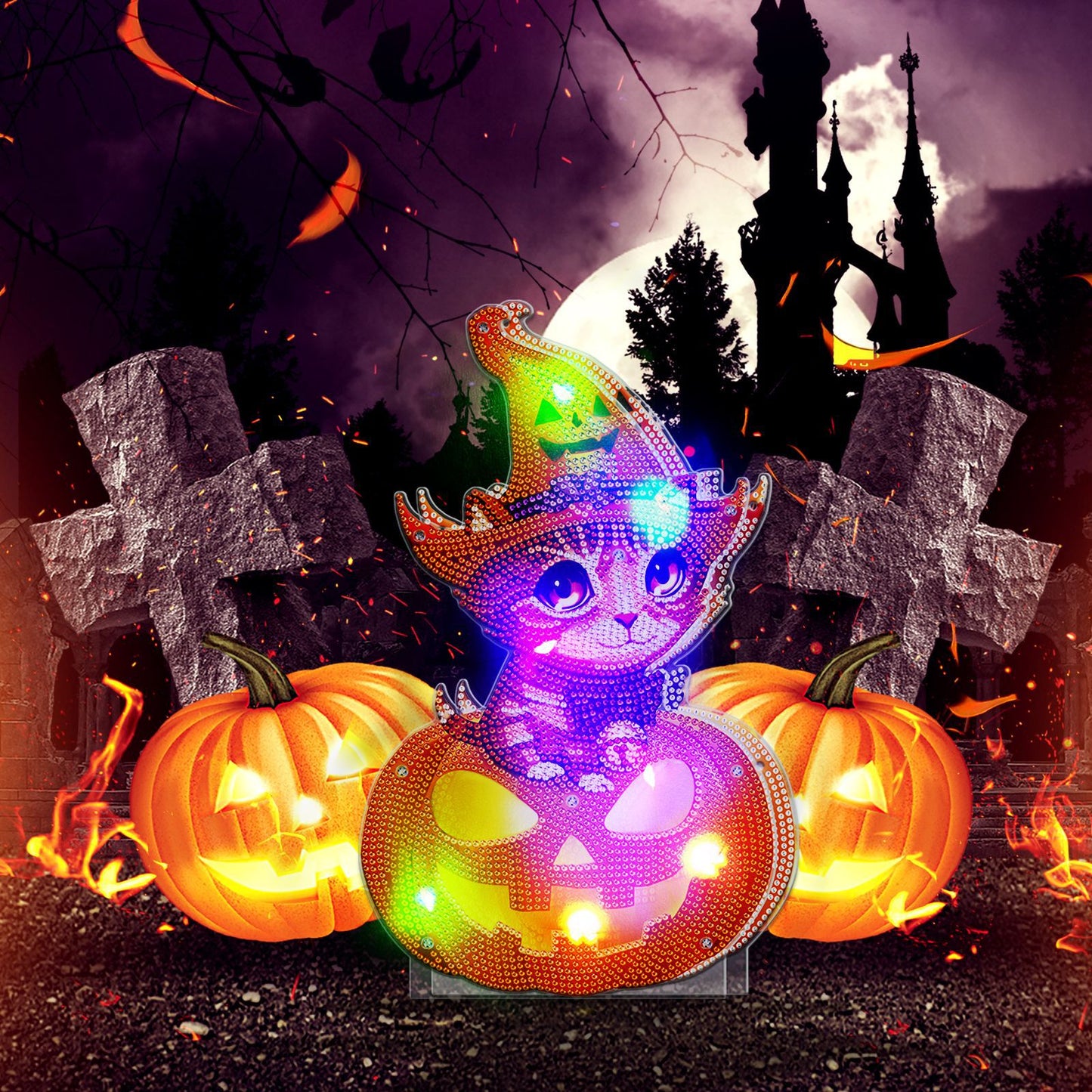 DIY Halloween Pumpkin Lamp - Cake Pops Parties