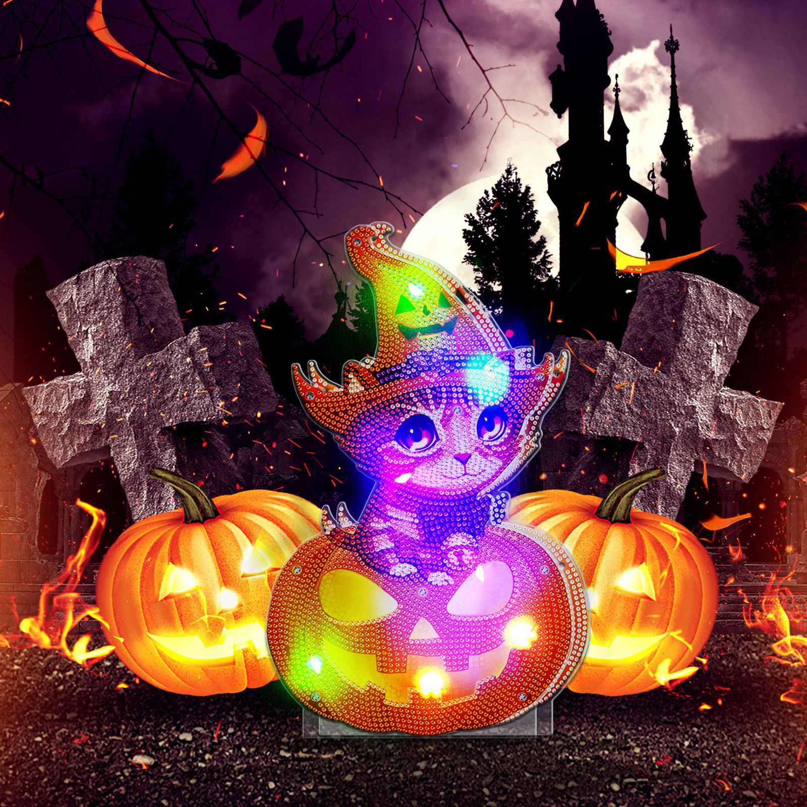 DIY Halloween Pumpkin Lamp - Cake Pops Parties