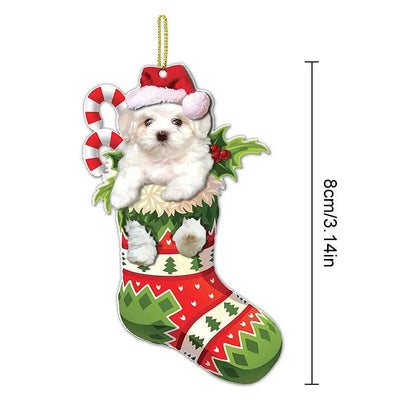Dog Pendant Christmas Stockings - Cake Pops Parties