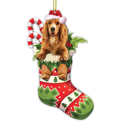 Dog Pendant Christmas Stockings - Cake Pops Parties
