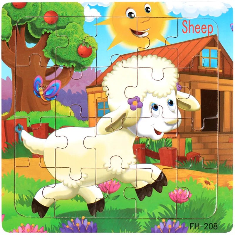 Educational Cartoon Animal Puzzle - Cake Pops Parties