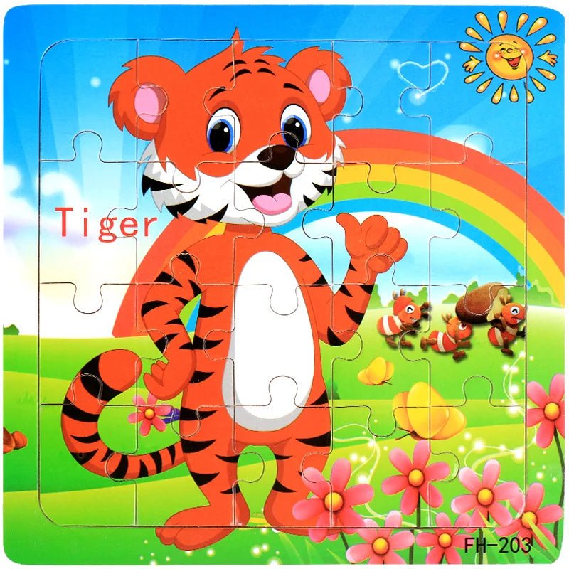 Educational Cartoon Animal Puzzle - Cake Pops Parties