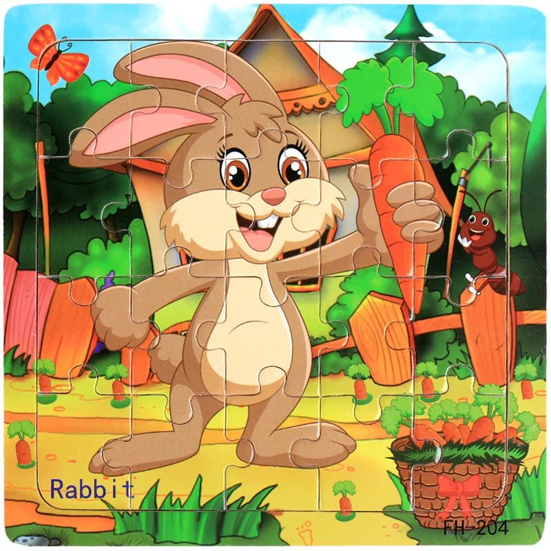 Educational Cartoon Animal Puzzle - Cake Pops Parties