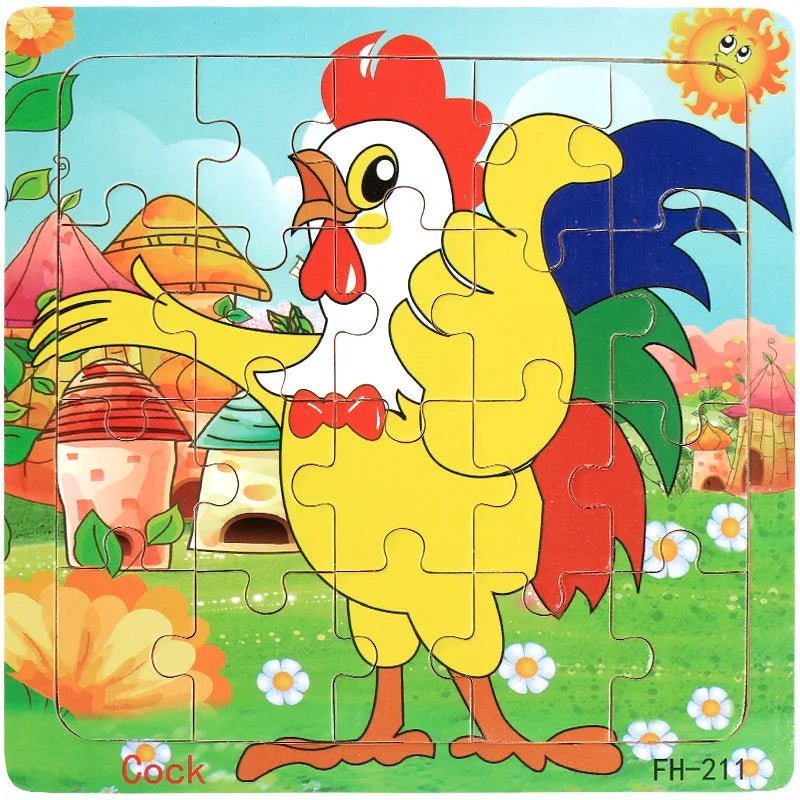 Educational Cartoon Animal Puzzle - Cake Pops Parties