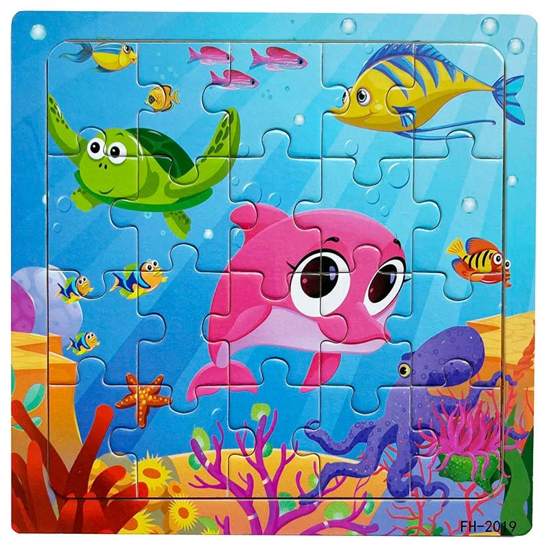Educational Cartoon Animal Puzzle - Cake Pops Parties