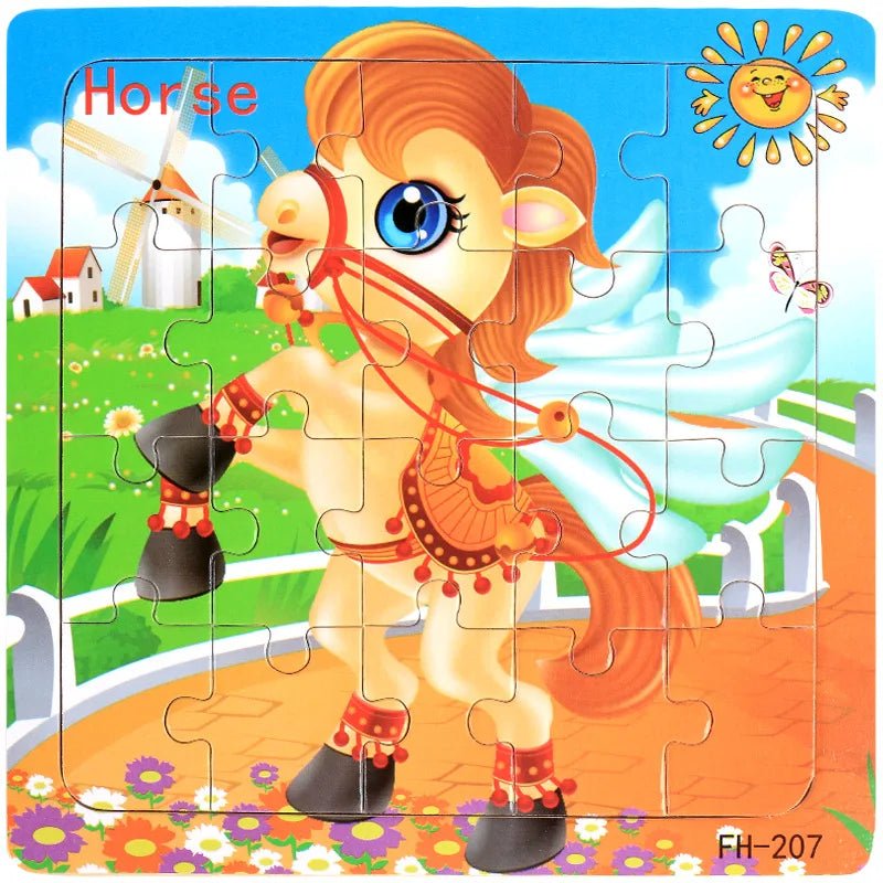 Educational Cartoon Animal Puzzle - Cake Pops Parties