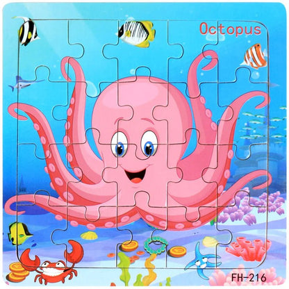 Educational Cartoon Animal Puzzle - Cake Pops Parties