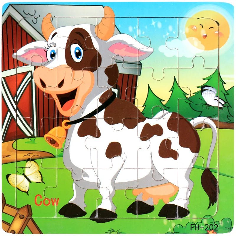 Educational Cartoon Animal Puzzle - Cake Pops Parties