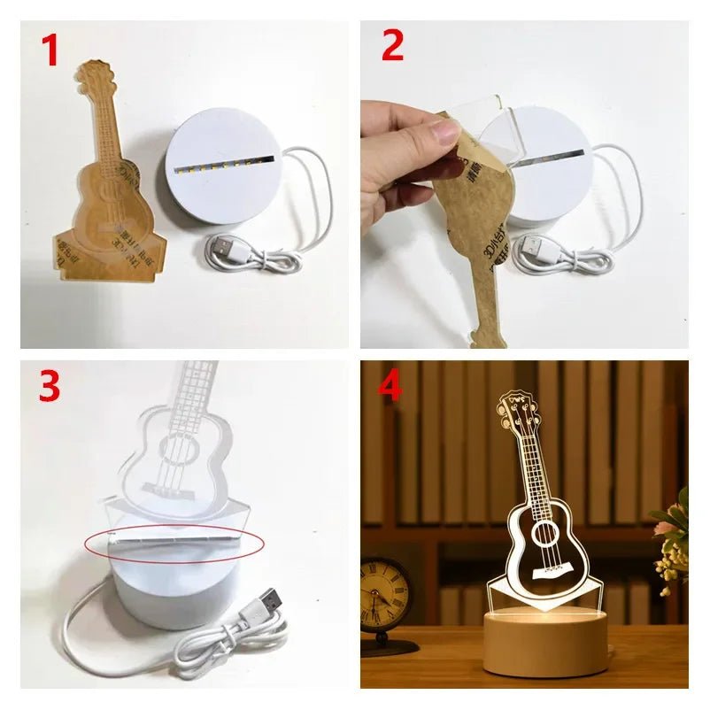 Eid Mubarak 3D LED Night Light - Cake Pops Parties