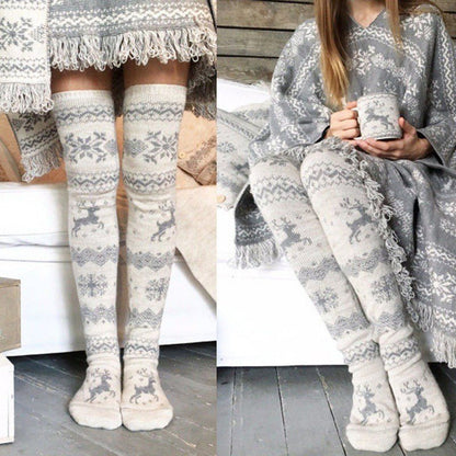 Elk Jacquard Christmas Stockings - Cake Pops Parties