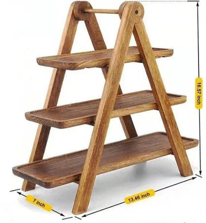 Farmhouse 3 - Tier Wooden Serving Tray - Cake Pops Parties