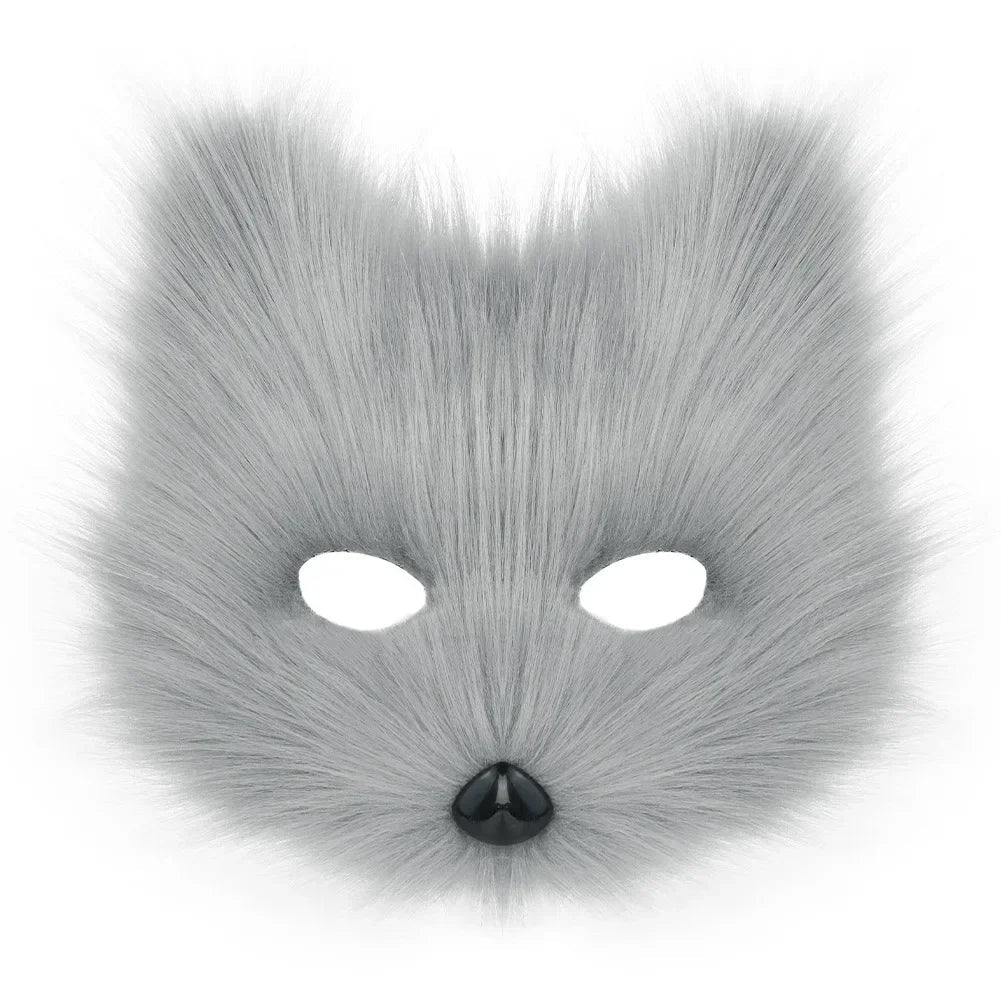 Faux Fur Fox Mask Half Face - Cake Pops Parties