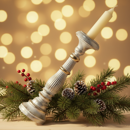 Festive Christmas style candle stand