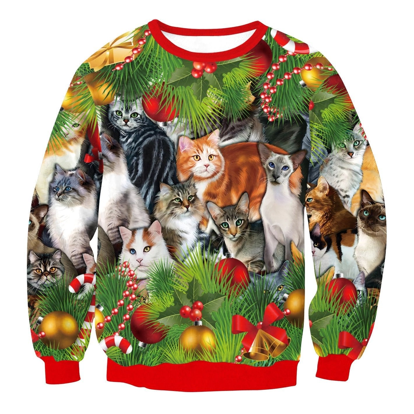 Festive Round Neck Christmas Sweater - Cake Pops Parties