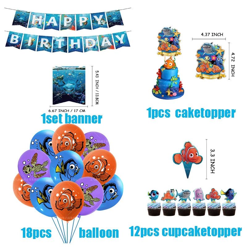 Finding Nemo Party Decor Kit - Cake Pops Parties