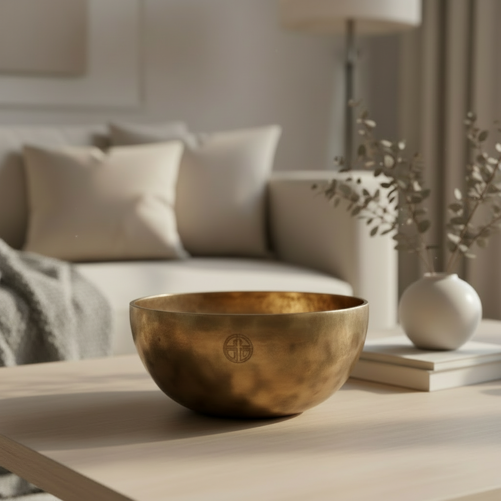 Front view of singing bowl