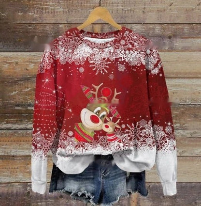 Funny Print Christmas Sweater for Ladies - Cake Pops Parties