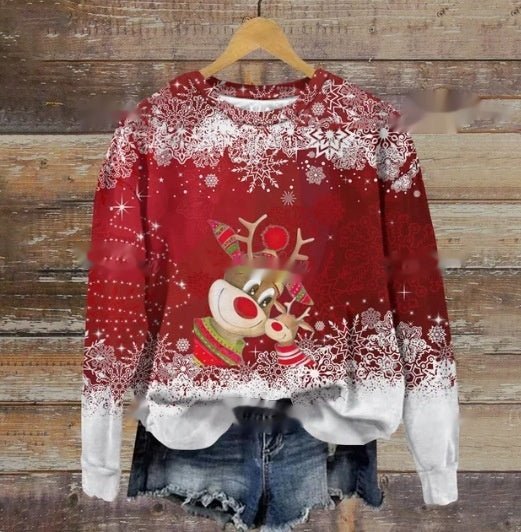 Funny Print Christmas Sweater for Ladies - Cake Pops Parties