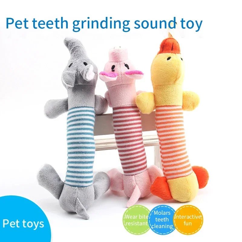 Funny Squeak Plush Dog Toy - Durable & Cute - Cake Pops Parties