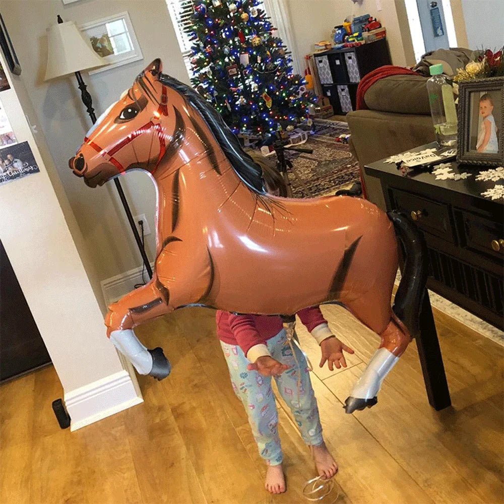 Giant Horse Foil Number Balloon Banner - Cake Pops Parties