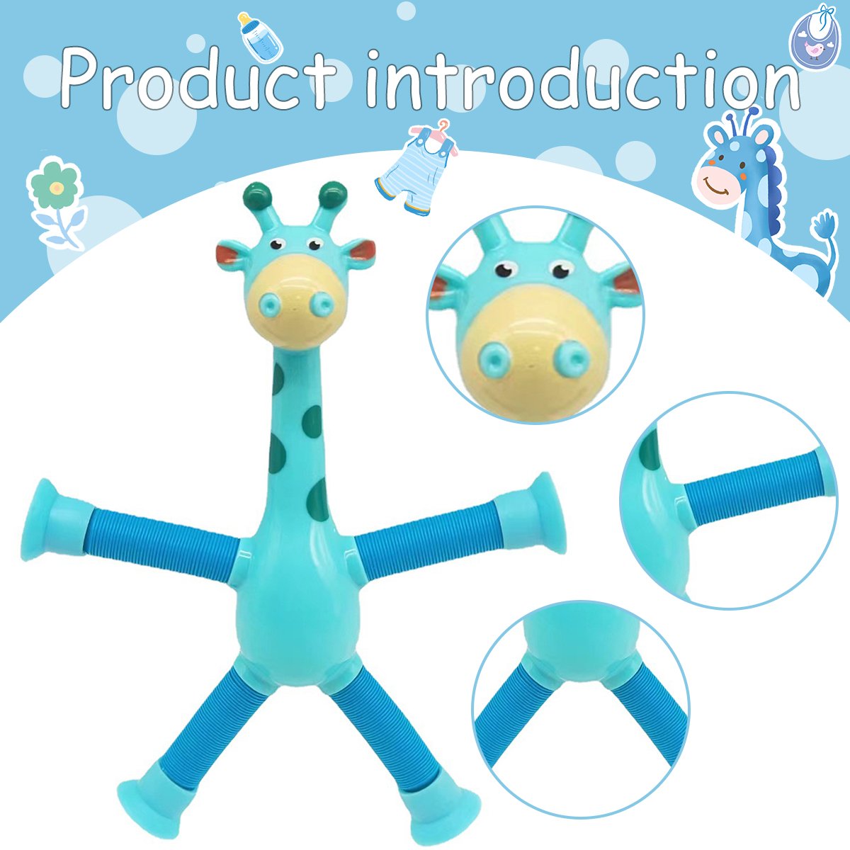 Giraffe Tubes Sensory Toy - Stress Relief & Fun - Cake Pops Parties