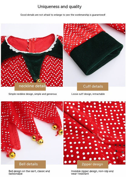 Girls Elf Christmas Costume - Cake Pops Parties
