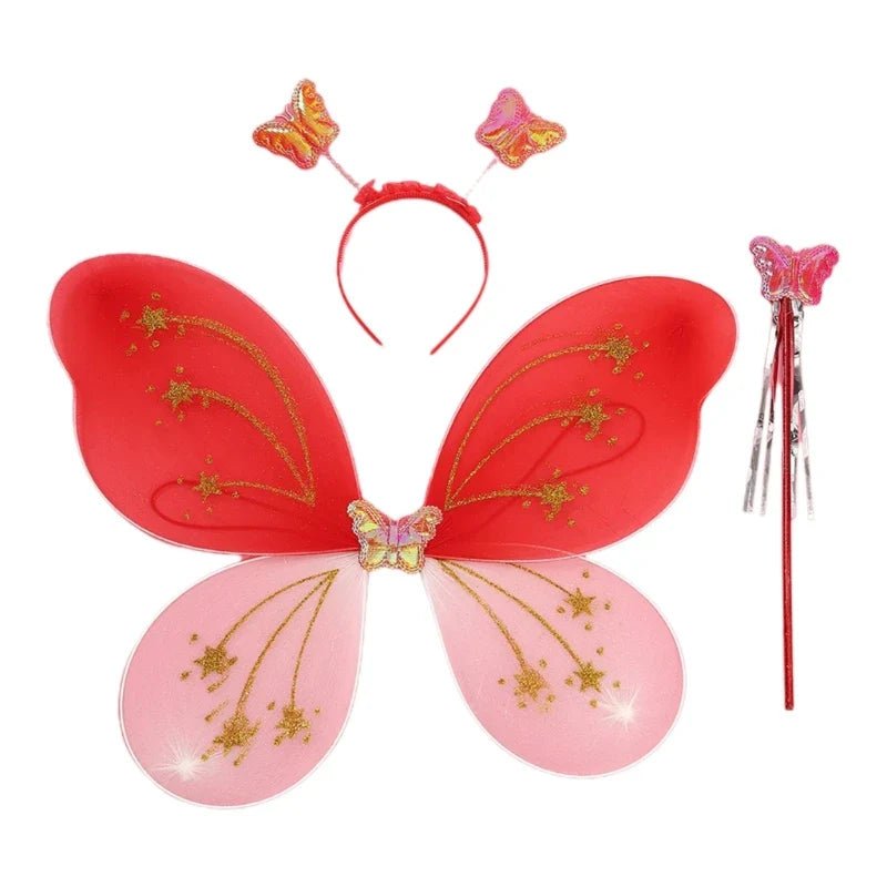 Girls Fairy Costume Set with Wings Tutu Dress - Cake Pops Parties