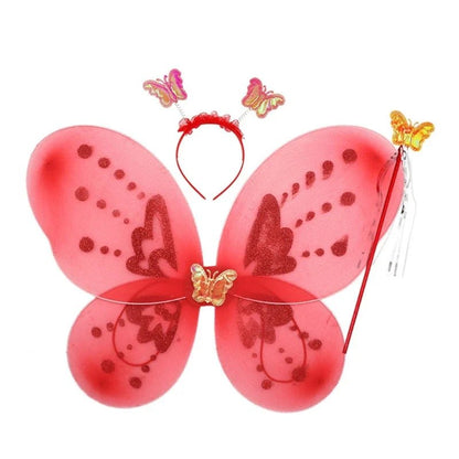Girls Fairy Costume Set with Wings Tutu Dress - Cake Pops Parties