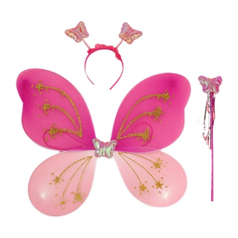 Girls Fairy Costume Set with Wings Tutu Dress - Cake Pops Parties