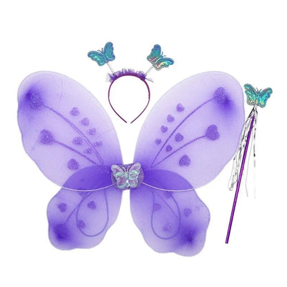 Girls Fairy Costume Set with Wings Tutu Dress - Cake Pops Parties