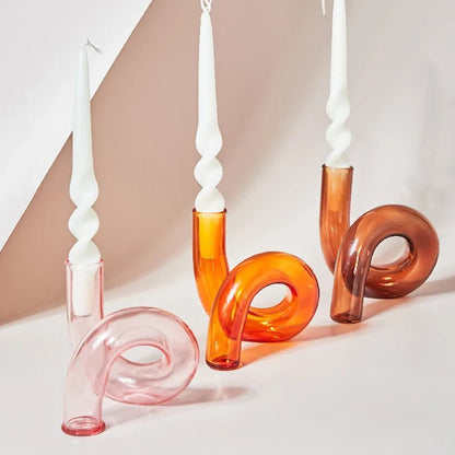 Glass Vases Clear Flower Vase Candle Holders Wedding Centerpieces Home Decoration Table Centerpieces Candlestick Holder - Cake Pops Parties
